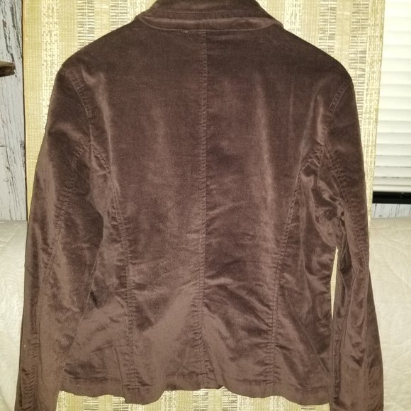 COTTON Brown velvet blazer and scarf DUO - Picture 3 of 10